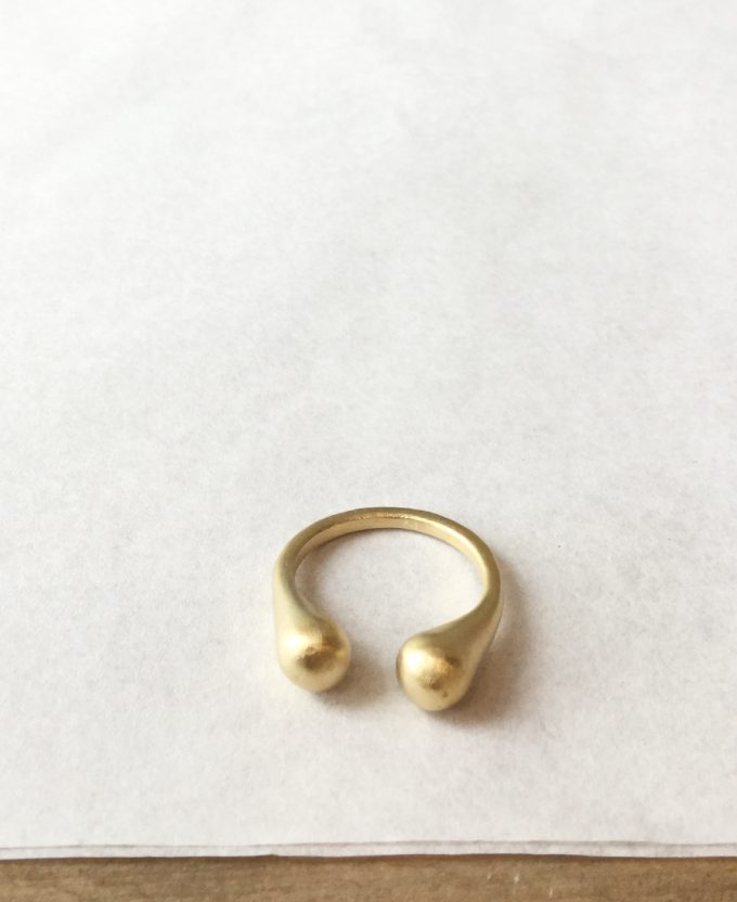 SusiCala, ring teardrop - goldplated