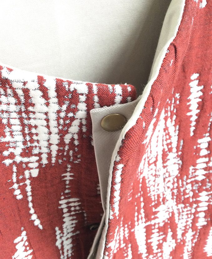 O*, gilet #001 - jaquard red - Image 3