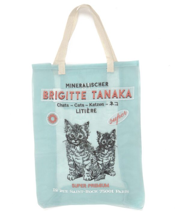 brigitte tanaka, cats organza bag blue