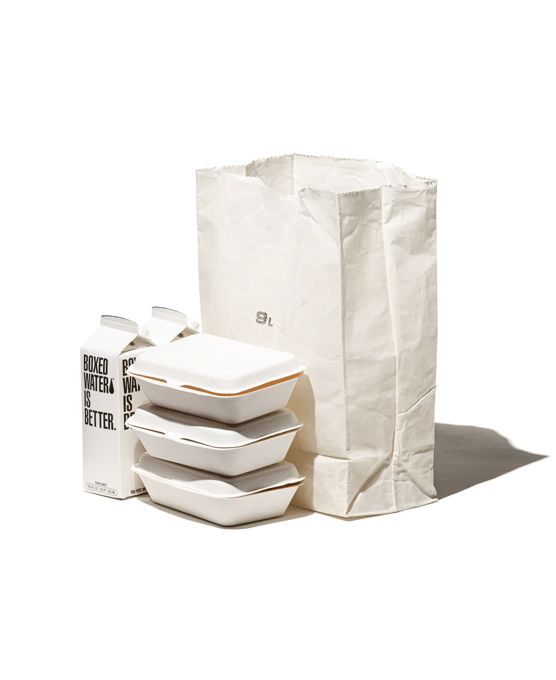 puebco, grocery bag 9L white
