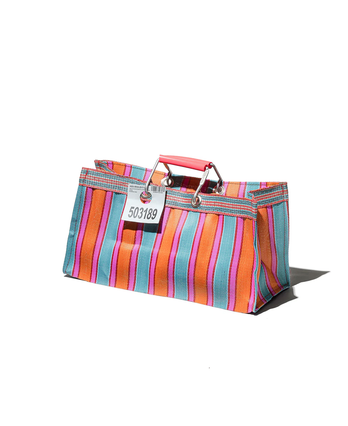 puebco, recycled plastic stripe bag wide / + colors - Image 2